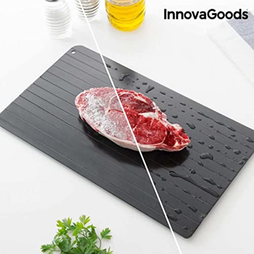 InnovaGoods® Tabla de descongelar, Bandeja de descongelación rápida, Plancha, Alimentos. Color Negro.